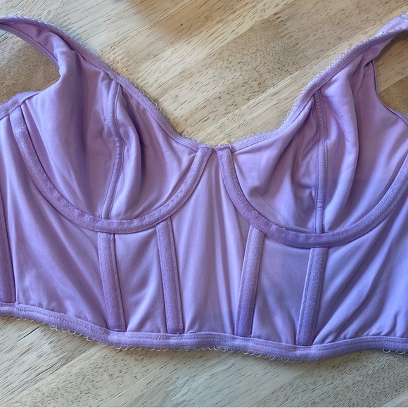 Lavender Floral Corset Crop Top Women’s Size Medium-Large - Picture 10 of 15
